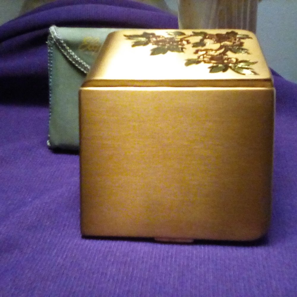 ELGIN AMERICAN COMPACT VINTAGE GOLDEN BRASS 1950s - Picture 5 of 9